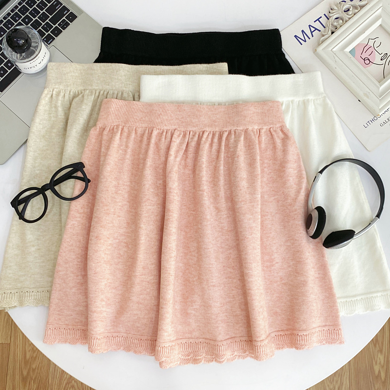 小清新简约针织半身裙短裙女