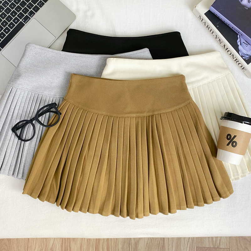 名媛气质毛呢防走光半身裙短裙女