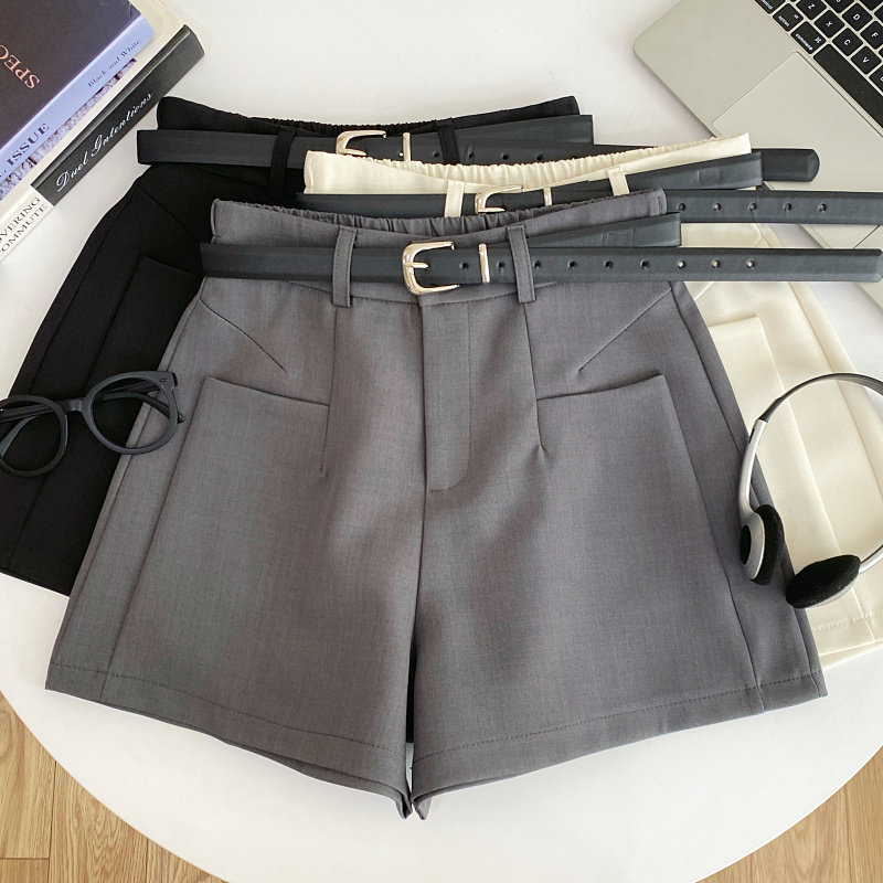 西装短裤女2026春夏韩版新款高腰显瘦外穿时尚百搭a字阔腿裤+腰带,女装/女士精品,休闲裤,淘宝优惠券,粉丝福利购,淘宝优惠卷