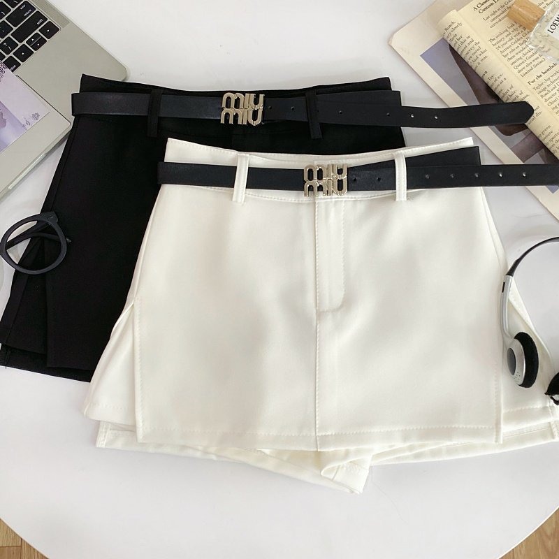 设计感字小众字母腰带高腰显瘦开叉不规则防走光半身裙短裙女春夏,女装/女士精品,半身裙,淘宝优惠券,粉丝福利购,淘宝优惠卷