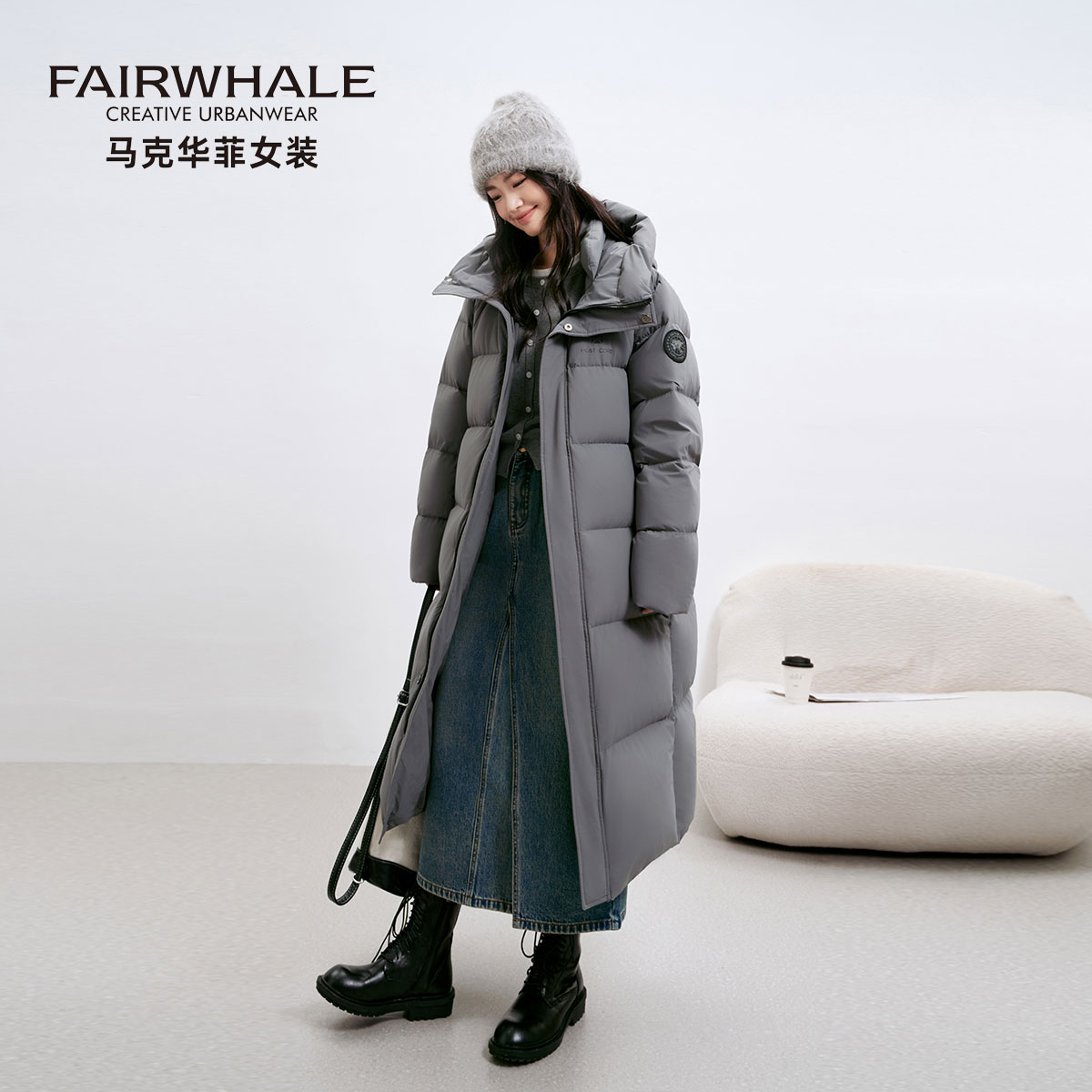 冬季极寒长款连帽羽绒服女加厚