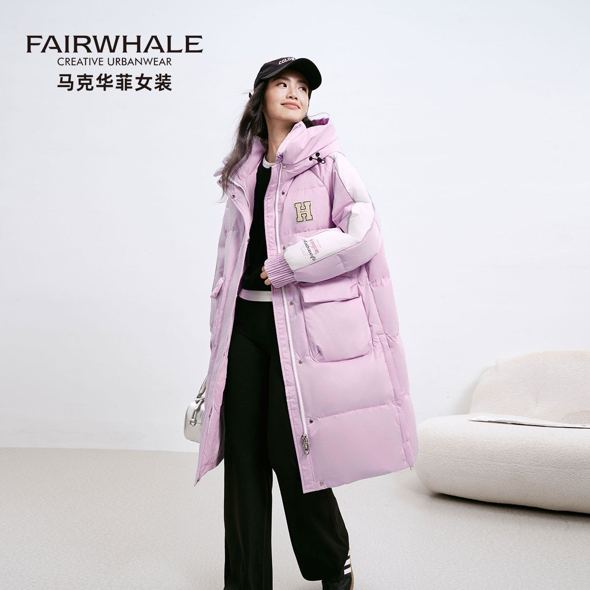 马克华菲羽绒服女中长款2026冬季新款加厚连帽韩版爆款保暖外套潮