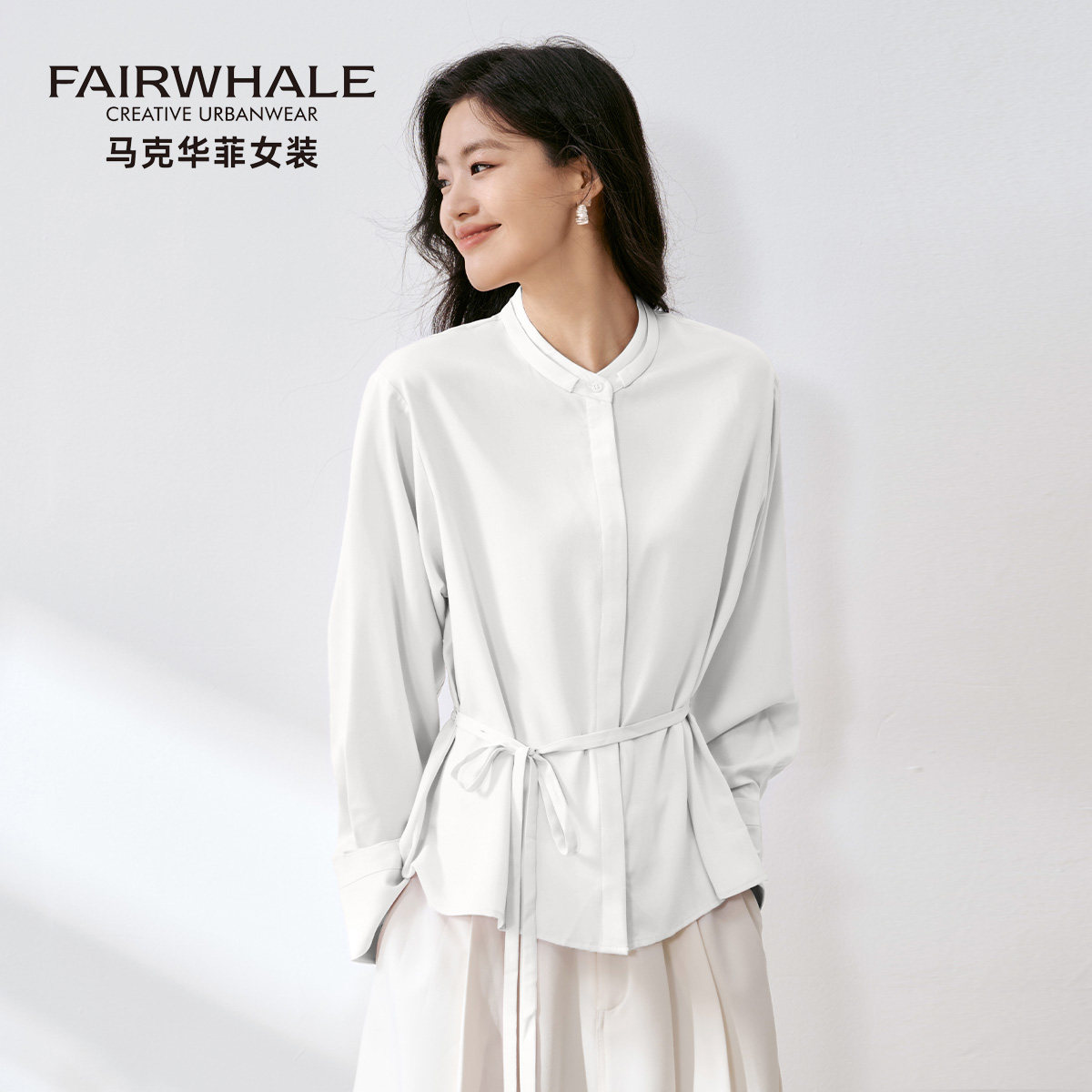 马克华菲新中式衬衫女法式衬衣