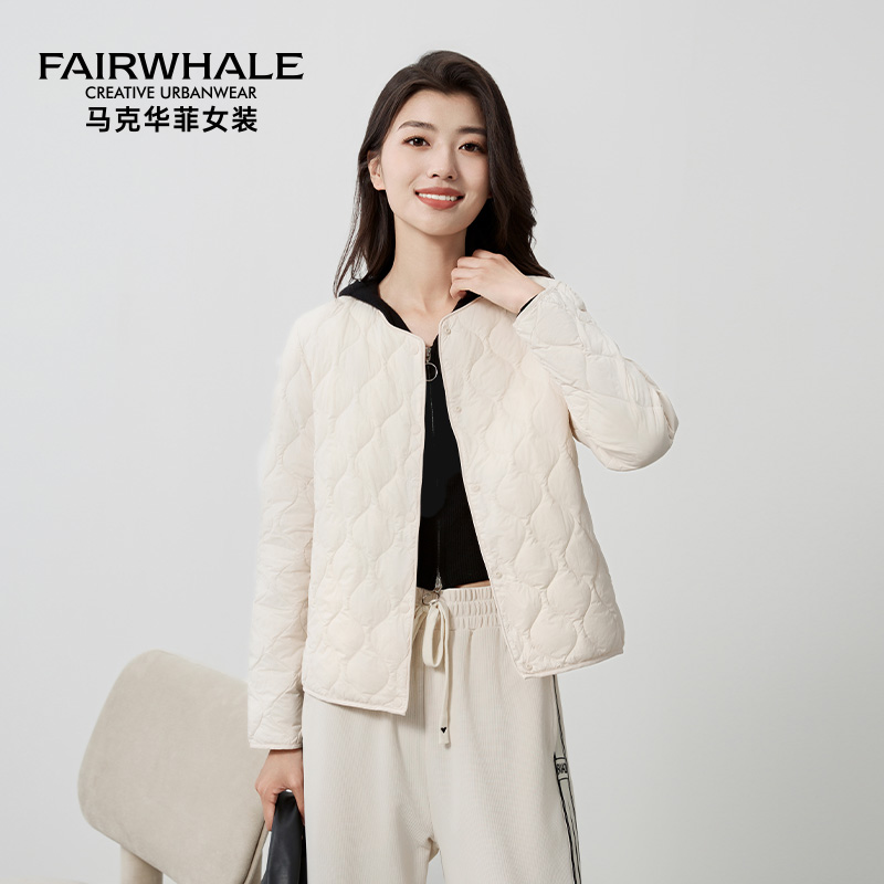 马克华菲简约百搭轻薄羽绒服
