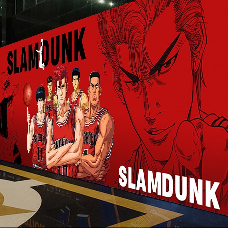 3d动漫灌篮高手墙纸日本漫画篮球主题球馆壁纸卧室背景墙装饰壁画