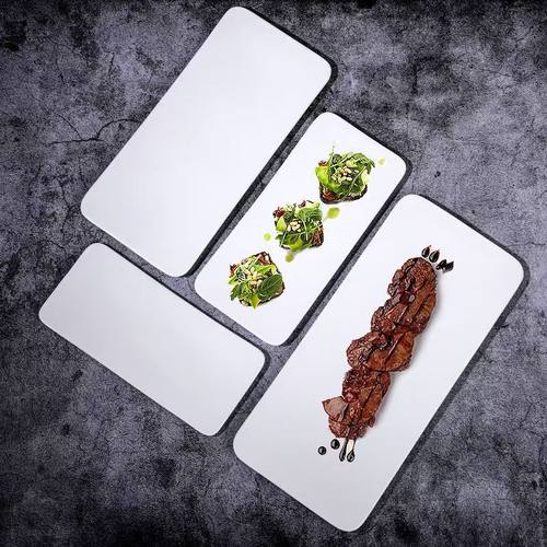 纯白陶瓷盘子西餐盘蛋糕托盘寿司盘日式摆盘酒店餐具牛排盘平板盘