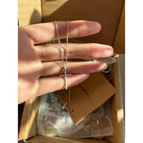 bm十字架项链女新哑光磨砂锁骨链靠谱国内代购正品brandymelville