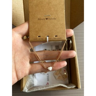 bm手链女学生闺蜜新款白色小爱心金色双层链手饰靠谱国内代购正品