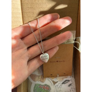 bm项链女新款两排字母爱心吊坠锁骨链国内代购正品brandymelville