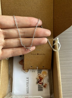 bm项链女蝴蝶结吊坠锁骨链百搭小众设计感配饰靠谱国内代购正品