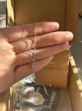 bm项链女生新款精致小水滴锆石锁骨链国内代购正品brandymelville