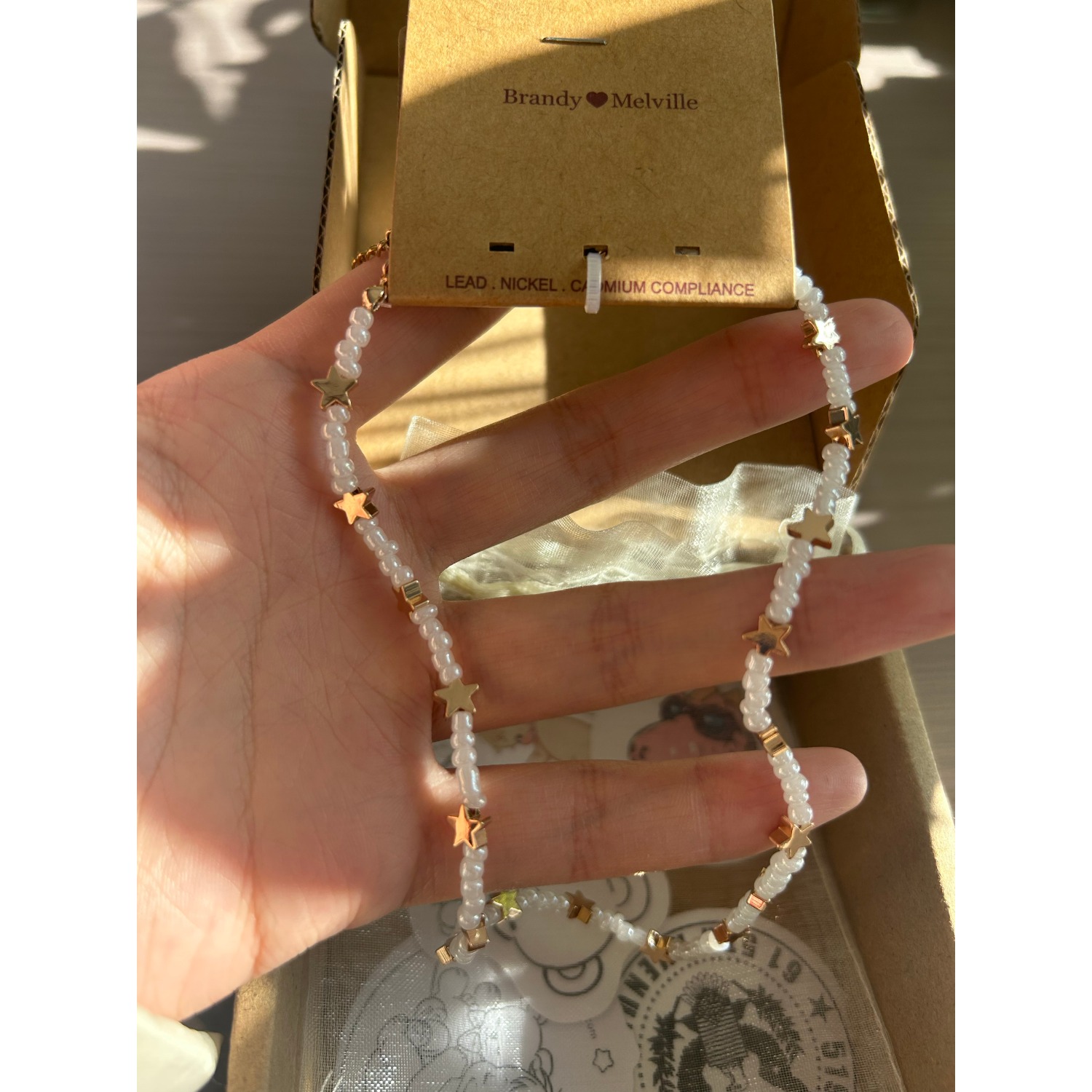 bm项链女款星星米珠小珍珠串珠choker国内代购正品brandymelville