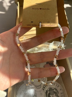 bm项链女款星星米珠小珍珠串珠choker国内代购正品brandymelville