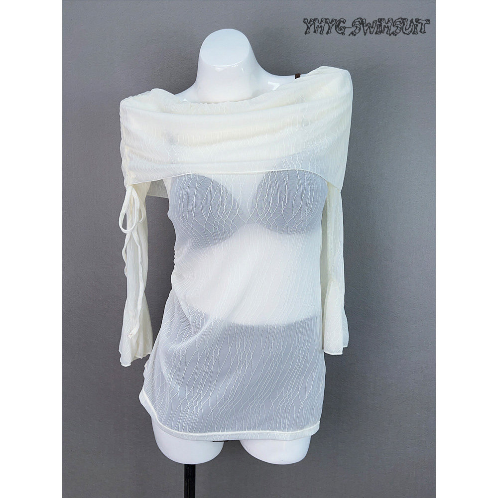 泳衣女分体荷叶肩少女纯欲比基尼
