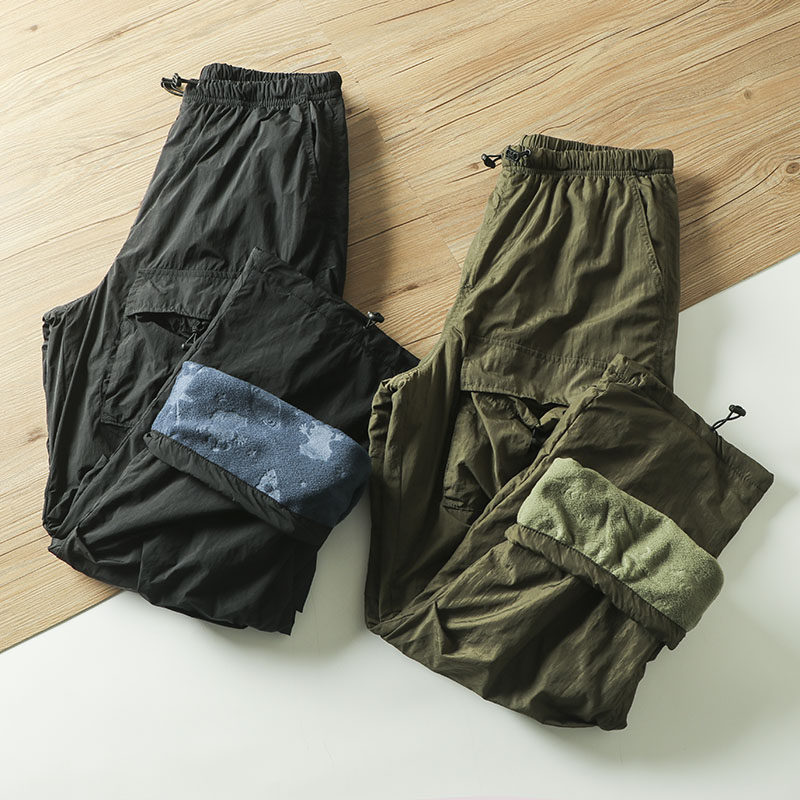 城市机能风 ！  加绒保暖  外贸尾货冬季男宽松直筒工装休闲裤潮,男装,休闲裤,淘宝优惠券,粉丝福利购,淘宝优惠卷