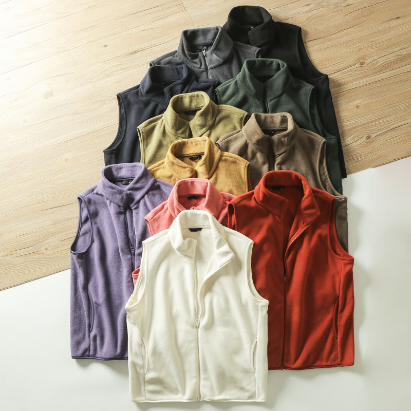 背心马甲细腻双面摇粒绒情侣男女