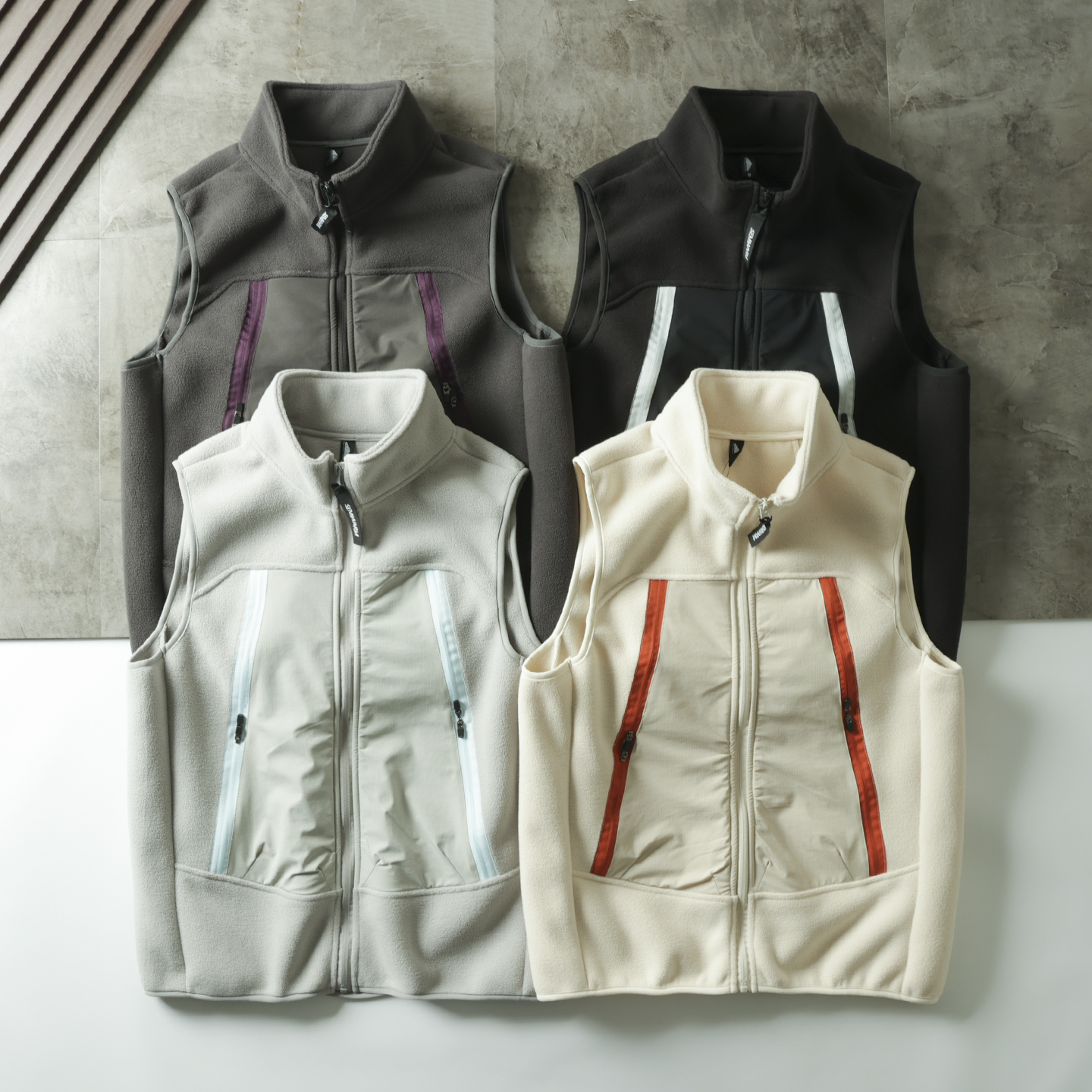 背心男女轻量保暖双面绒山系马甲