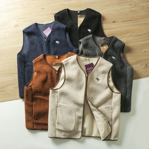 背心马甲情侣可穿双面绒厚实