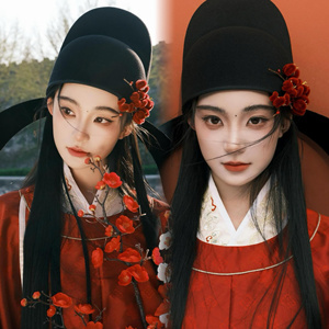 戏剧戏曲古装帽子唐制宋制李白帽子幞头簪花戏曲摄影影楼道具