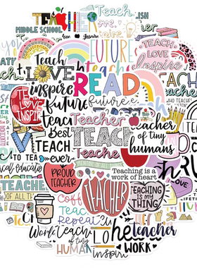 【教师节】外贸教师节Thanks Teacher烘培贴纸礼物手账装饰贴画