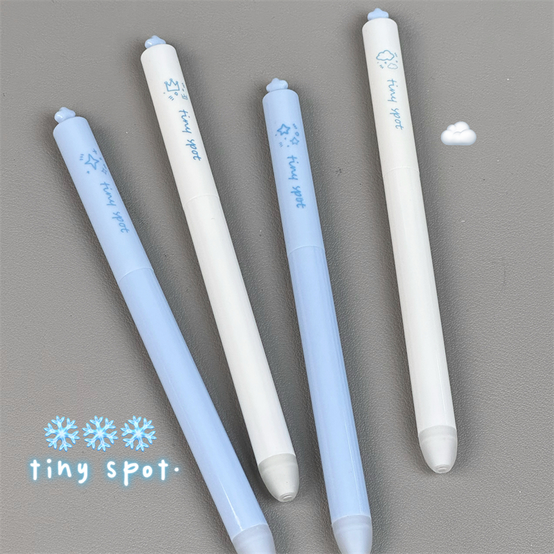 原创星羽梦蓝旋转出芯可擦中性笔高颜值ins风0.5学生练字热可擦笔