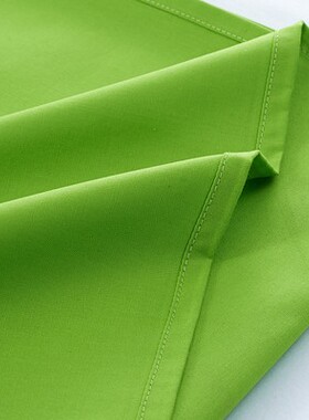 绝对纯棉床单单件 纯色单色双人单人1.2全棉1.5床1.8床草绿果绿色