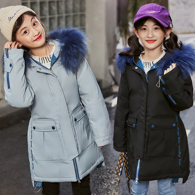 女童公主宽松加厚白鸭绒羽绒服