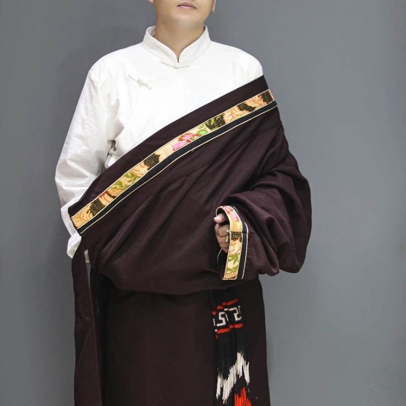 藏装袍子套装藏服男装上衣藏族传统服饰民族西藏服