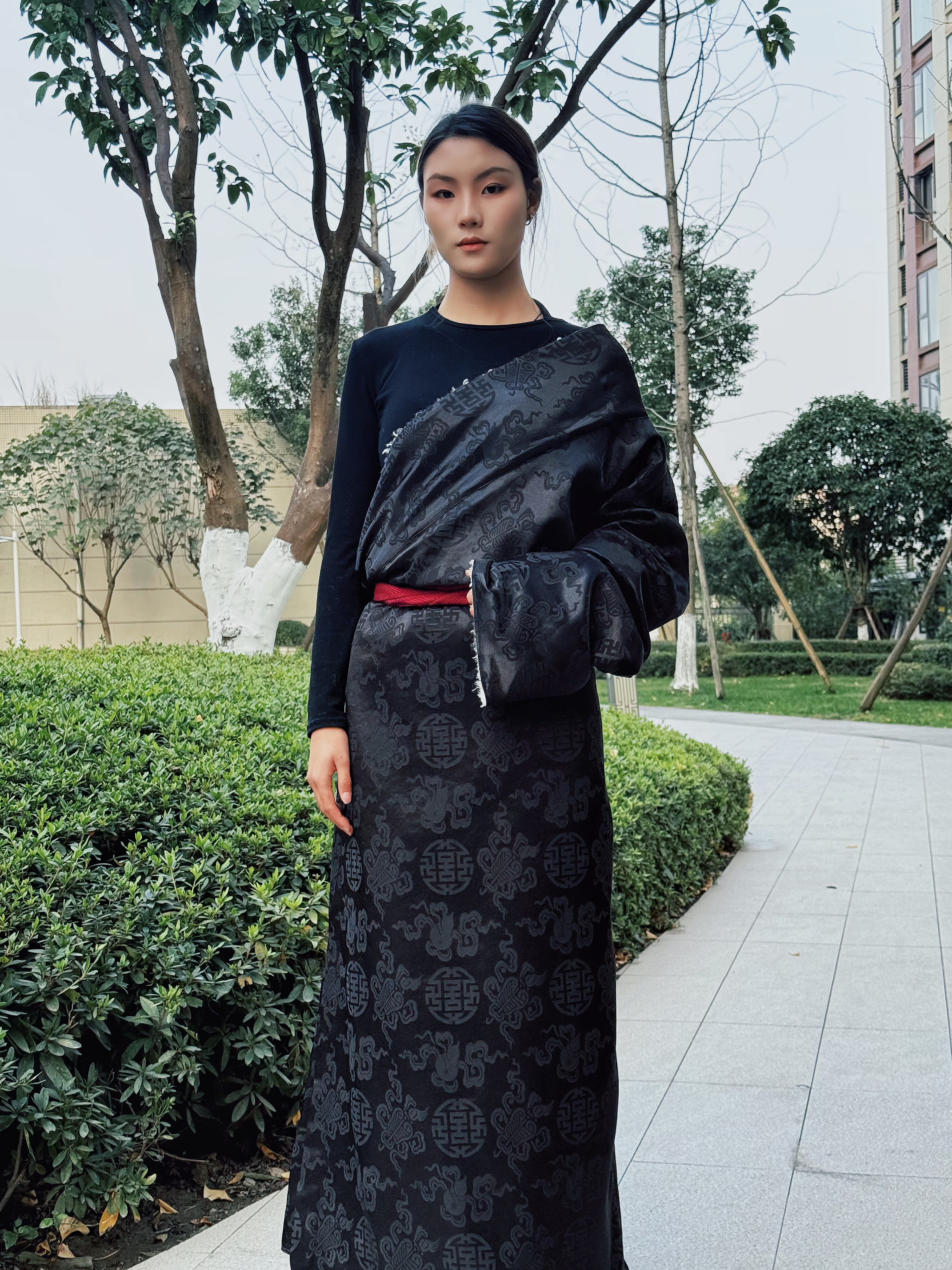 藏族服装女款藏袍藏装长袍藏族服装女款藏袍藏装藏族服装女款