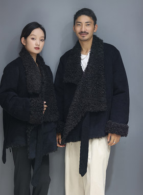 2021新款冬季藏式棉衣加厚藏服藏装男情侣装藏族衣服女黑色系腰带