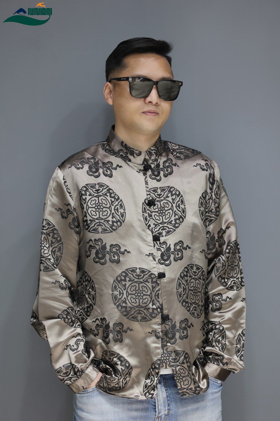 2023 NEW VERTICAL BUCKLE NEW CHINESE STYLE MENS SPRING AND SUMMER TIBETAN JACKET SINGLE LAYER TIBETAN CLOTHING SIMPLE TIBETAN JACKET THIN TOP