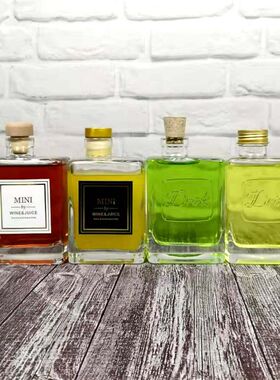 280ml 木塞奶茶瓶外带咖啡瓶香水饮料瓶牛奶果汁玻璃瓶小酒瓶密封