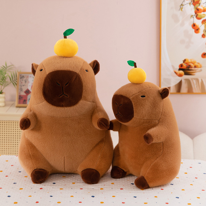 卡皮巴拉玩偶橘子水豚毛绒玩具
