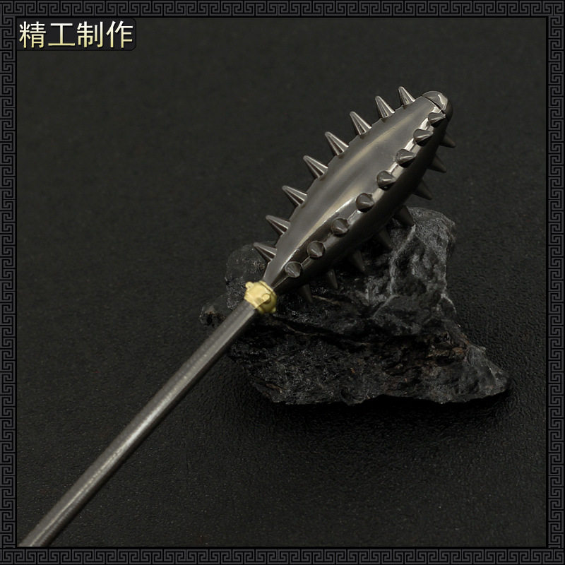 水浒传电视剧周边武器秦明霹雳火合金兵器模型金属摆件十八般兵器