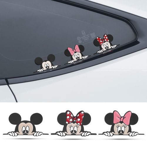 宝马mini米奇金属贴米妮车身贴