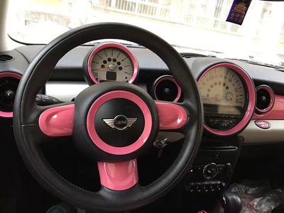迷你MINI COOPER R55、R56、R60无多功能米旗方向盘壳三件套改装