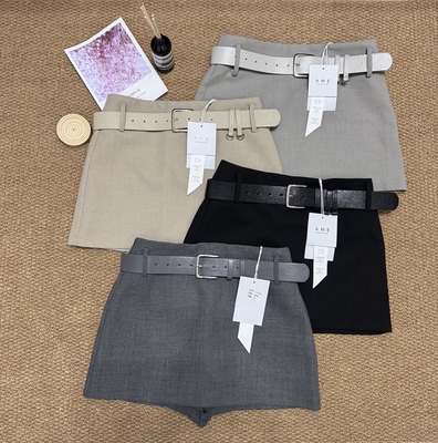 AME2026年春夏新款西装半身裙A字包臀裙女高腰丝滑面料版型73628