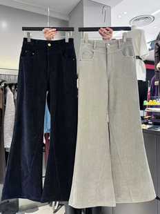 New night 0328雪尼尔筒喇加绒西裤高腰显瘦爆款升级版丝绒面料