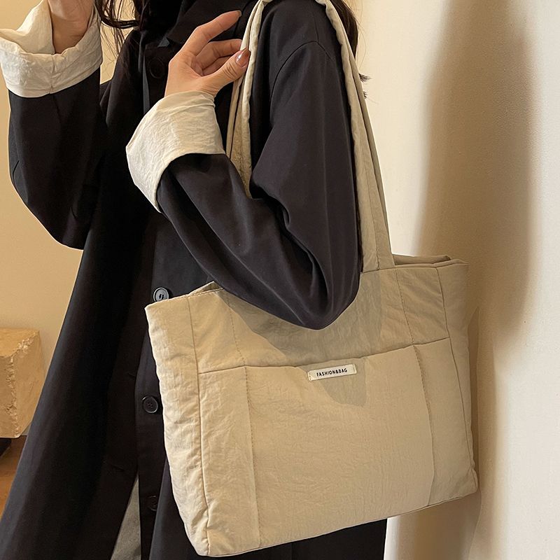 休闲百搭学生棉服托特包