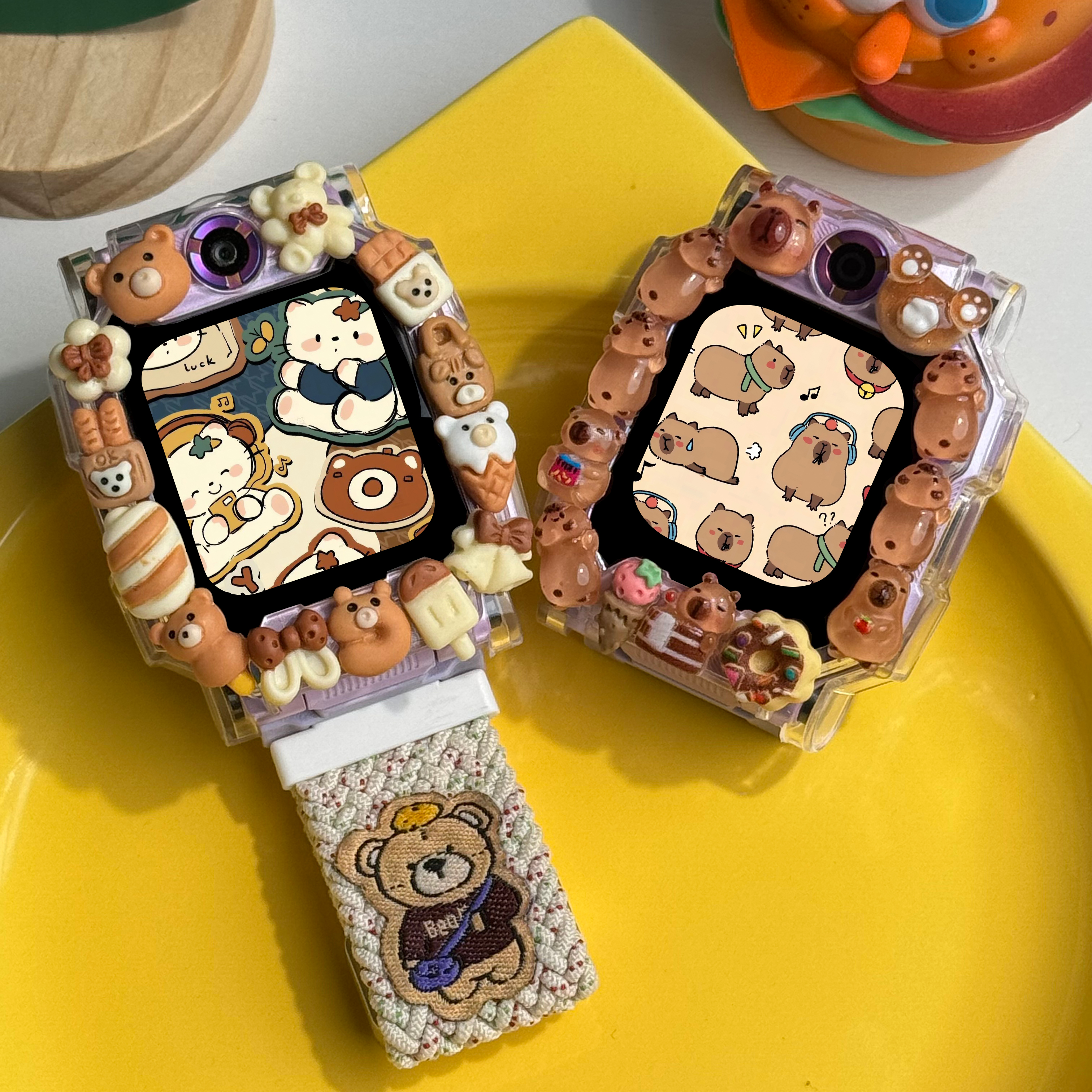 个性原创手工适用小天才电话手表z11/z10树脂表带z9/z8/z7夏日z6p