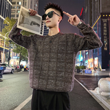 MC226/P98控138半开圆领小V领复古混纺织法毛衣，男装针织衫/毛衣，电商A256