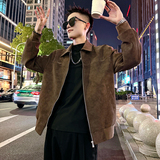 J182/P108控148订扣暗纹皮夹克痞帅小伙外套男3，男装夹克，电商A256