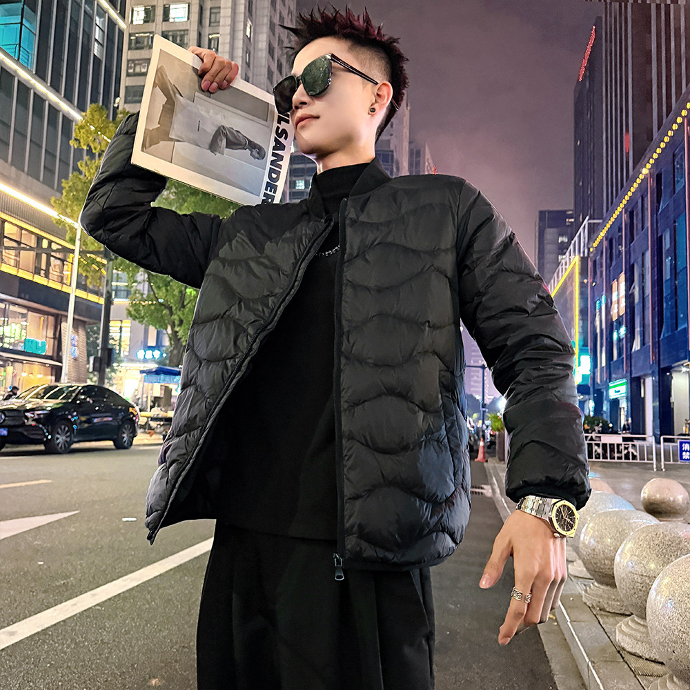 A202/P138控178标90绒棒球领行线羽绒内胆排骨服外套上衣男1图片