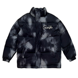 A197/P128控168立领印花涂鸦刺绣字母棉衣夹棉外套上衣男1，男装棉衣，电商A256