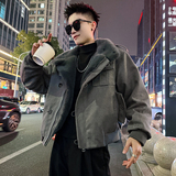 A225/P198控268可立可翻领工装加厚座山雕男1，男装工装外套，电商A256