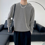 B133/特P68控98潮牌简约格子帅气百搭卫衣秋冬套头长袖男黑无头，男装卫衣，电商A256