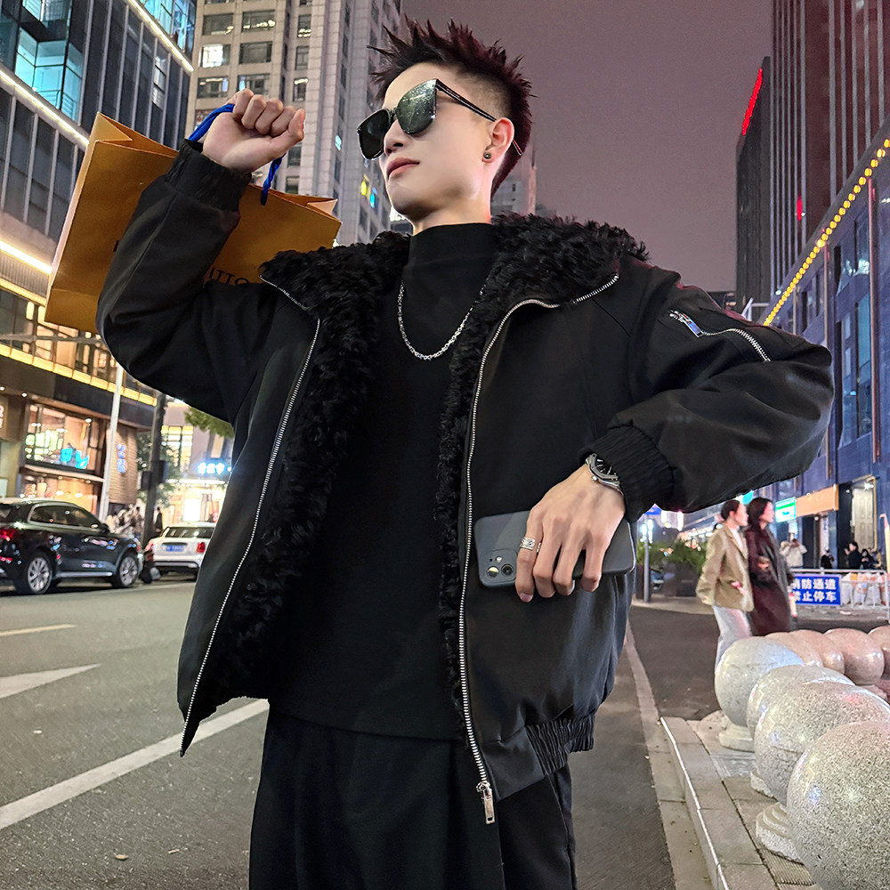 A209/P158控208连帽拉链可开座山雕棉衣上衣外套男2，男装棉衣，电商A256