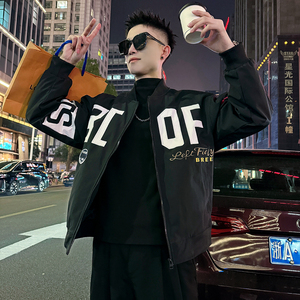 J190/P110控158大C刺绣拼接棒球领夹克外套男3图片