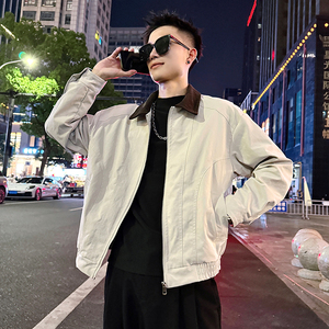 J175/P98控138 简约撞色灯芯绒领结构夹克痞帅小伙外套男2图片