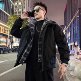 A210/P158控208假两件格子棉衣上衣外套男3，男装棉衣，电商A256